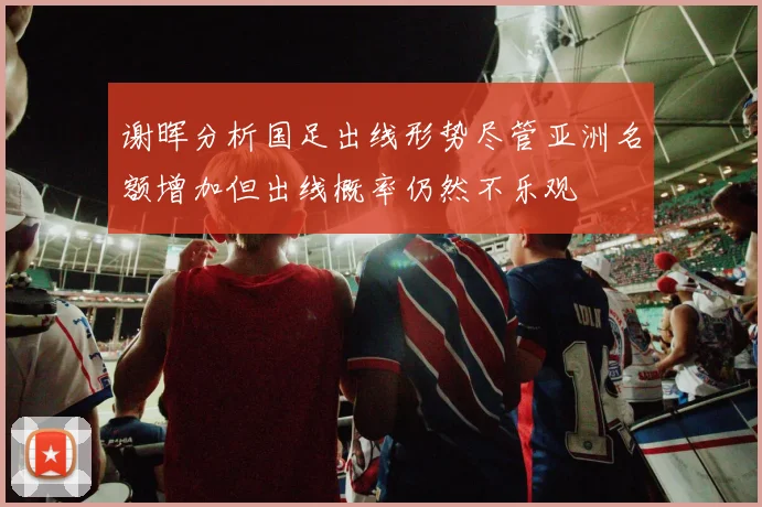 谢晖分析国足出线形势尽管亚洲名额增加但出线概率仍然不乐观