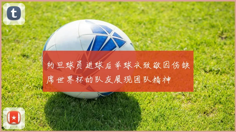 约旦球员进球后举球衣致敬因伤缺席世界杯的队友展现团队精神